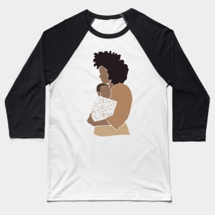 Abstract pregnant mother silhouette Illustration Baseball T-Shirt